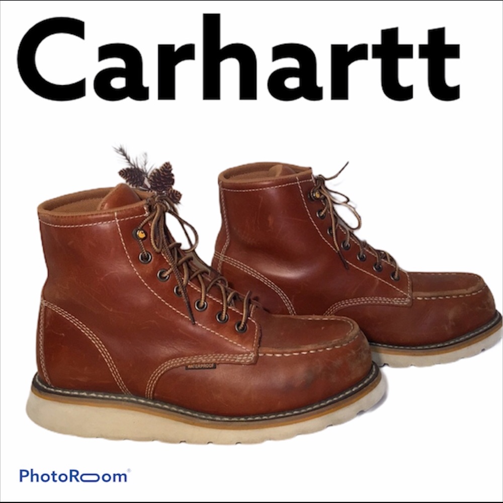 Carhartt Size 8W Work Boots Shoes Leather EUC